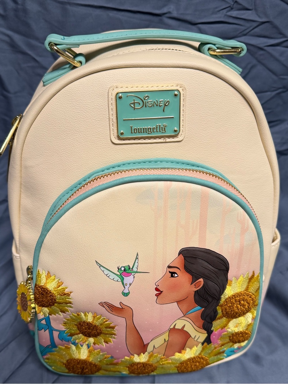 Loungefly Pocahontas Sunflower Mini Backpack EUC